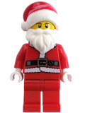 LEGO hol036 Santa, Red Legs, Fur Lined Jacket, Brown Eyebrows