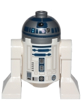 LEGO sw527a R2-D2 (Flat Silver Head, Dark Blue Printing, Lavender Dots)